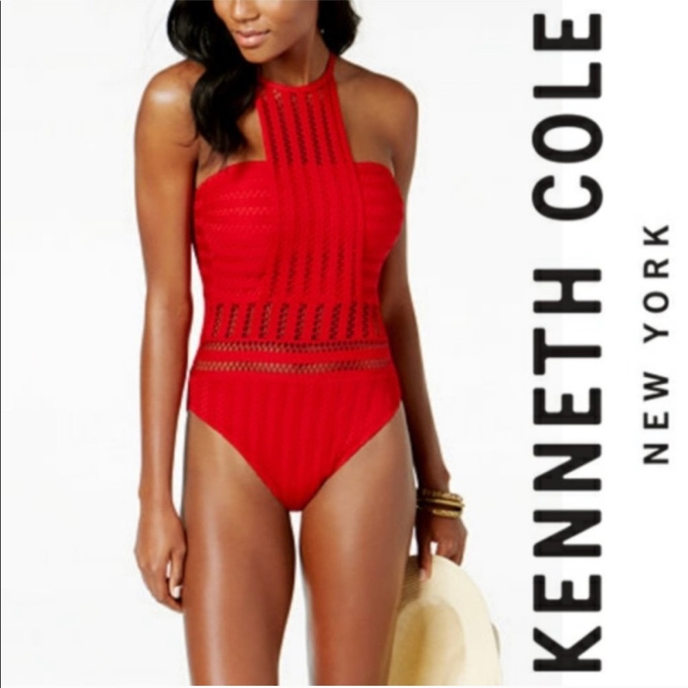 Kenneth Cole Red One Piece Swimsuit
